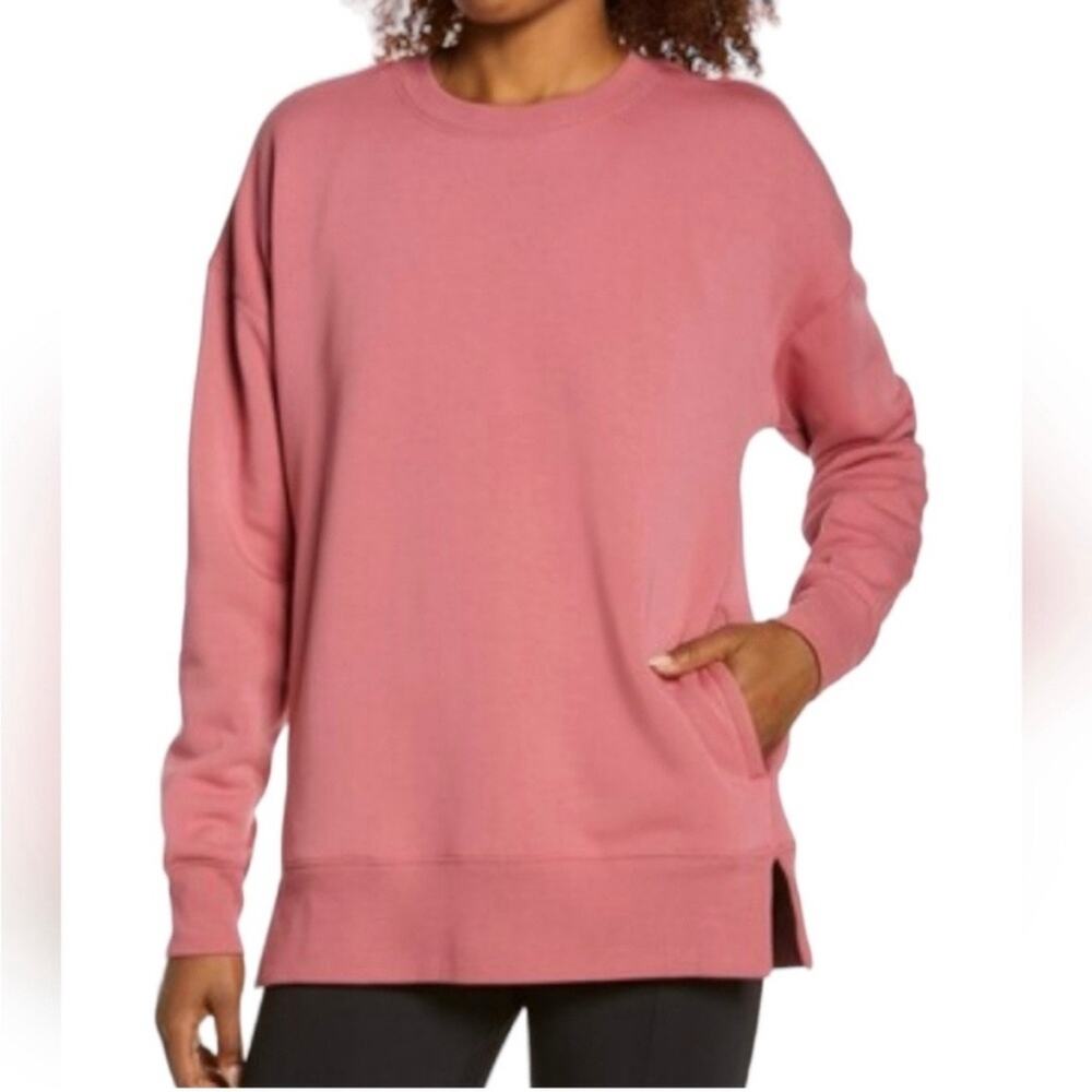 Zella Fleece Lined Oversized Crewneck Amazing Sweatshirt S